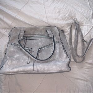 VIOLET RAY GRAY CROSSBODY PURSE